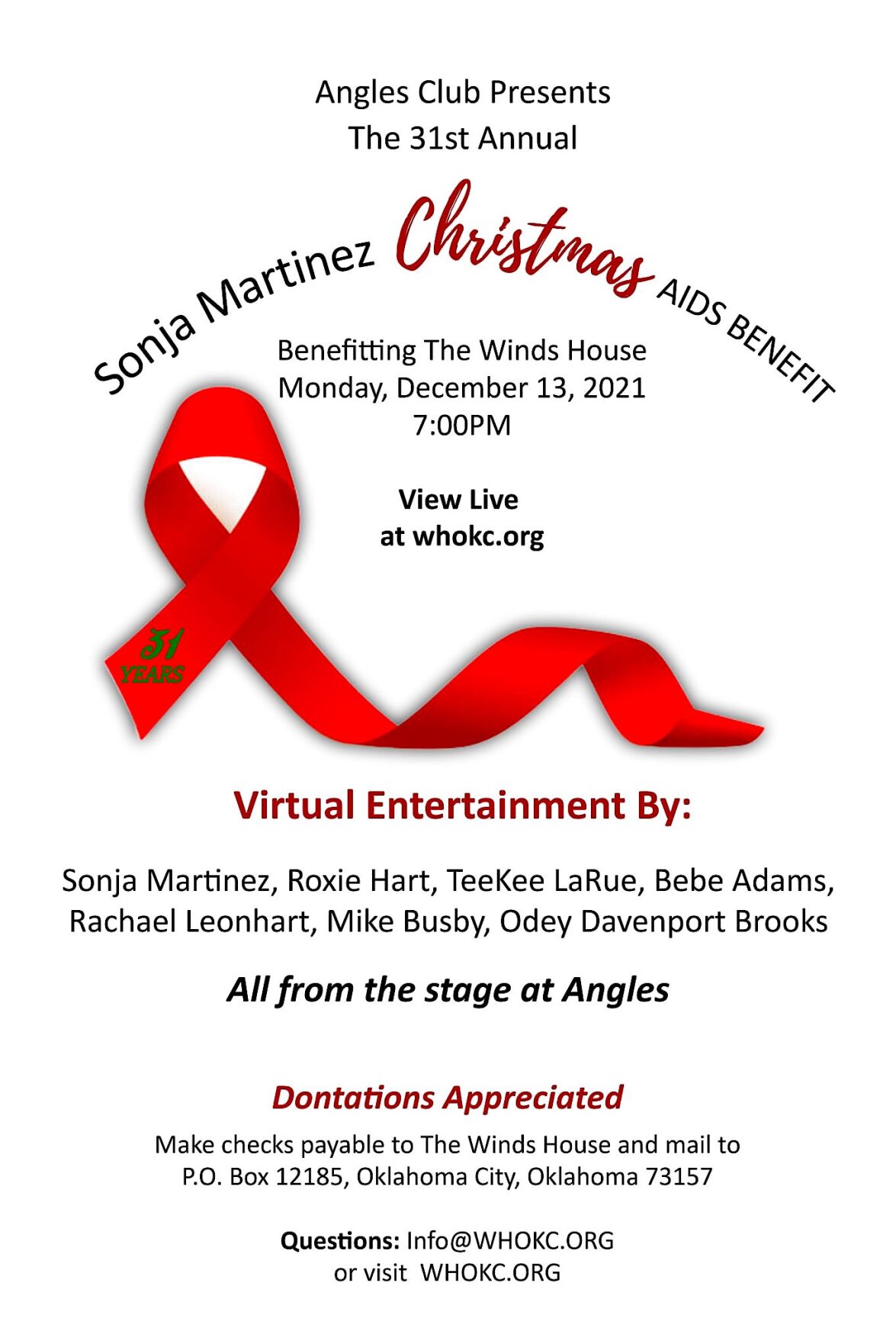 Sonja Martinez AIDS Benefit poster